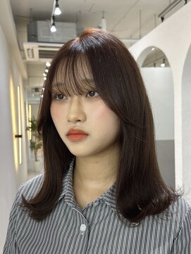 ジーナ 渋谷本店(Zina) ＊大人ガーリー＊ナチュラルピンクブラウン【Zina渋谷宮益坂店】