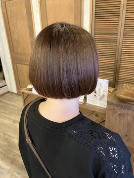 ヘアードレスビュー(hair dress V.I.E.W) ころころボブ×オレンジベース