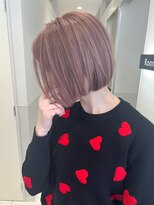 リノ(RLINO)&nbsp;【名古屋/栄】ボブカット/ブリーチ/ピンクベージュ