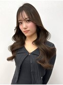 ロングレイヤー黒髪グレージュ