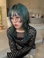 ペト(peto) 【Tsuki】moss green / layer cut