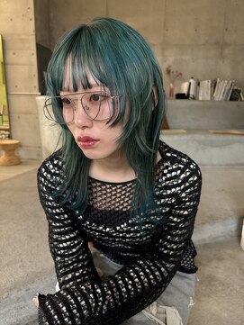 ペト(peto) 【Tsuki】moss green / layer cut