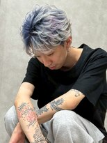 ネハス 栄(nehus.) 学割ブリーチハイライト髪質改善ダブルカラーレイヤーカット