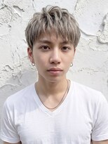 グルーミングサロン バーバー キャッスル 北浦和西口(Grooming salon Barber Castle)&nbsp;爽やかホワイトブロンド束感刈り上げスマートマッシュp1北浦和