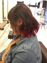 レーヴ(Reve)&nbsp;毛先デザインカラー×ボブパーマ【レーヴ】