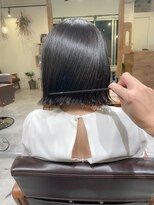 ネイヴィル オモテサンドウ(navile omotesando) ☆ブリーチなしグレージュ外ハネボブ☆20代30代40代