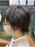 ナチュラルかわいいショートウルフ♪抜け感ゆるふわパーマ