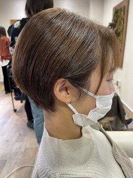 アプシー 南が丘本店(apsee) 耳掛けショート！#刈り上げボブ#マロンベージュ#くすみベージュ