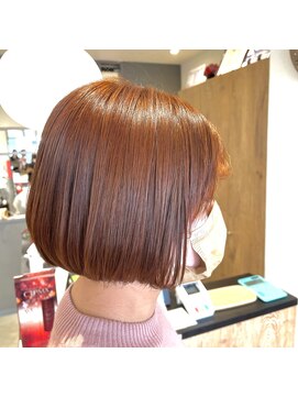アルマヘアー(Alma hair by murasaki) ◎オレンジカラーのミニボブ◎