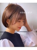 ショートボブ/前髪/大人可愛い