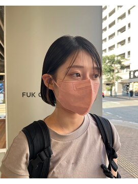 カノエ(canoe) 切りっぱなしボブ/髪質改善縮毛矯正/髪質改善/韓国風/韓国ヘア