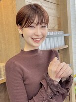 ビュー フクオカ(VIEW FUKUOKA)&nbsp;フェミニンで可愛いチェリーブラウンイメチェンショートボブ