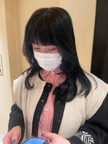 ヘアサロン ガリカ 表参道(hair salon Gallica)&nbsp;韓国風大人暗髪グレージュブリーチなし/地毛風カラー