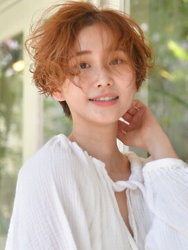 ロアー ヘアー マチルダ 千葉店(RAWR hair MATILDA) 【RAWR】ショート_ニュアンスパーマ_センターパート