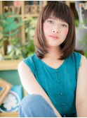 斜めバングくすみカラー小顔エアストレートc5北浦和30代40代50代