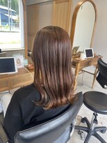 カノエ 下松店(canoe)&nbsp;オレンジブラウン/髪質改善縮毛矯正/髪質改善/韓国風/韓国ヘア