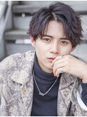 【小久保style】ロングウルフパーマシャギー秋色ピンクカラー