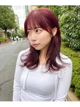 ノラ ヘアーサロン(NORA HAIR SALON) ナチュラル小顔前髪あり後れ毛サイドバング結べるボブくびれヘア