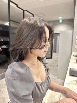 アクション 心斎橋店(ACTION) 20代30代大人可愛いお顔まわりカット　韓国ヘアくびれヘア
