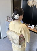 付け下げ×タイトシニヨン