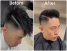 松本限定　メンズカット　眉毛カット　ダウンパーマ　13200