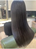 暗髪ブルージュカラー×艶ロング