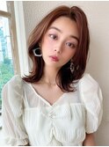 後れ毛が可愛い顔周りレイヤー/ナチュラルアッシュ/顔周り
