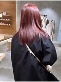 〇チェリーレッド ブリーチなし 赤髪 ワインレッド