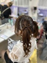 レインボー(setsalon)&nbsp;髪リボンツインテール