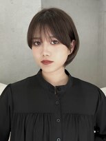 コール ネックス ザ サロン 表参道(COALL nex the salon)&nbsp;ダークアッシュ前髪あり丸みショート