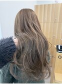 透明感ハイライトベージュカラー