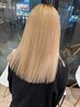 シルクストレート☆ブリーチ毛に縮毛矯正+デザインカット