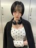 顔周りブリーチ(フェイスフレーミング)+前処理付きケアカラー ¥12000
