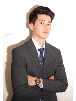 メリケンバーバーショップ コウベ(MERICAN BARBERSHOP KOBE)&nbsp;ビジネスサイドパートショートツーブロックテクノ#m3142