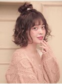 ふんわりハーフおだんごアレンジ♪*。【赤羽】
