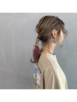 タグ(#tag) #ベージュとピンクグラデーション