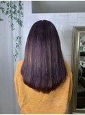 【河野有希】濃厚バイオレットのハイライトグラデーションカラー