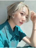 クールショート_グレージュカラーボブウルフココアベージュ_8759