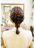 ミディアム玉ねぎヘアアレンジ【ヘアアレンジ/立川/立川南/袴】