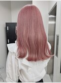 1522ニュアンスカラーホワイトピンクレイヤーロングベビーピンク