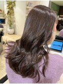 艶感　ウェーブ　ナチュラルブラウンカラー　20代30代　美髪