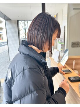 ギフト(GIFT) 【GIFT】大人ボブ　丸みショートボブ　前髪あり