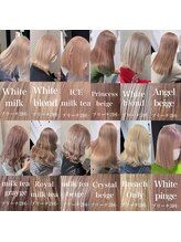 柔らかな透明感と上品な甘さ。ミルクティー系ダブルカラーで愛されヘアに♪