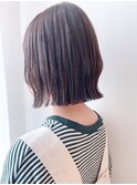 say.重政　ぱつっとボブ　切りっぱなしボブ　グレージュ　透明感