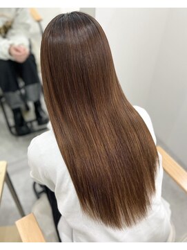 モモ(momo) レイヤーカットボブ_エアリーロングピンクブラウン