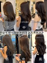 アリュウル 表参道 青山(Allure) レイヤーカットバランスチャートワンカールくびれ巻き