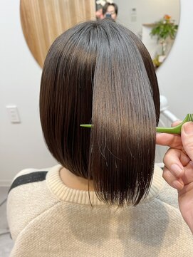 ファクト(FACT SPA) 切りっぱなしボブ　髪質改善ストレート/縮毛矯正/千葉駅