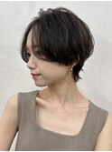 顔まわりがポイント◎大人ショートボブ