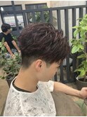 MEN’S HAIR/ブルーブラック/フェザーパーマ/船橋