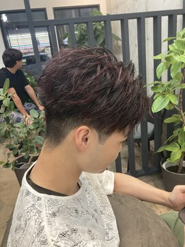 アロー 船橋店(AROH) MEN’S HAIR/ブルーブラック/フェザーパーマ/船橋